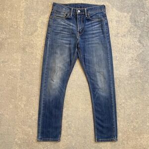 Levis 522 Jeans Mens 29x30 Blue Medium Wash Slim Taper Fit Stretch Denim Pants